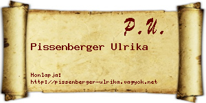 Pissenberger Ulrika névjegykártya